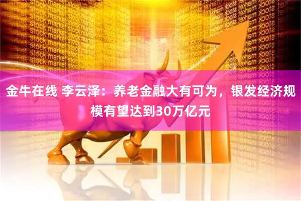 金牛在线 李云泽：养老金融大有可为，银发经济规模有望达到30万亿元